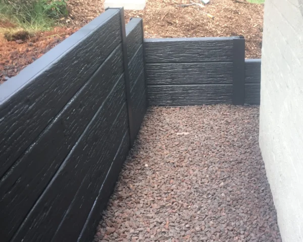 Concrete sleeper retaining wall & Concrete in Macedon - Outwest Retaining Walls Concrete sleeper retaining wall & Concrete in Macedon