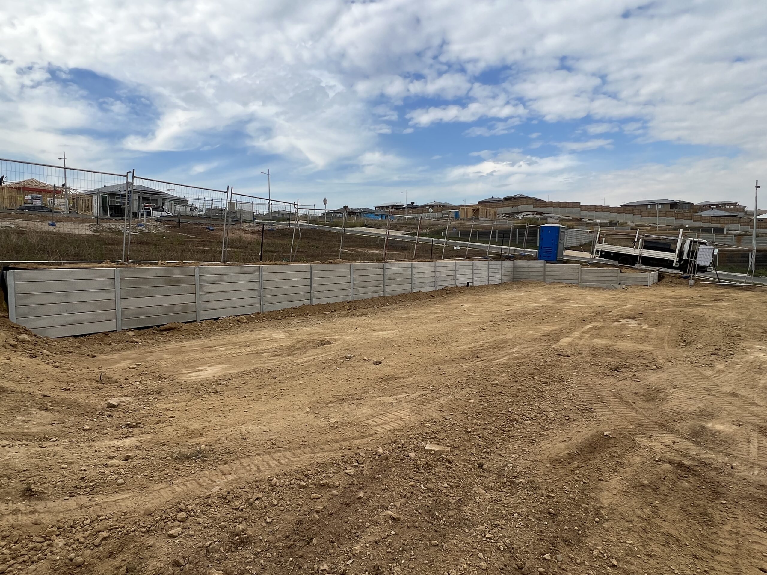 Excavation & Site Prep - Outwest Sleepers and Retaining Walls Site excavation and drainage preparation for retaining wall – Geelong area