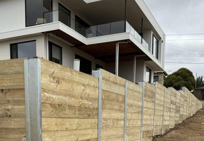 Timber Retaining Wall Geelong installed by Outwest Retaining Walls