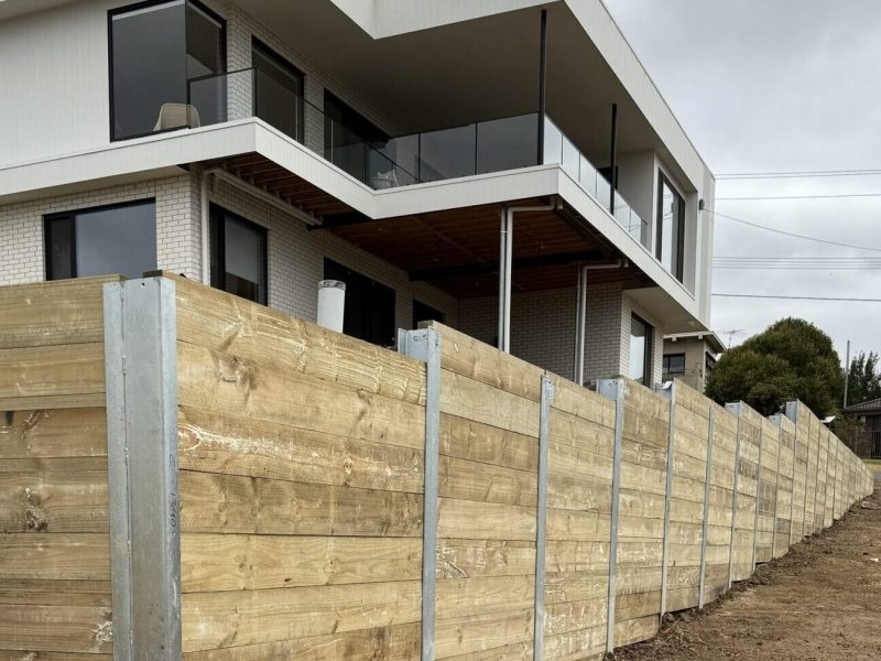 Timber Retaining Wall Geelong installed by Outwest Retaining Walls